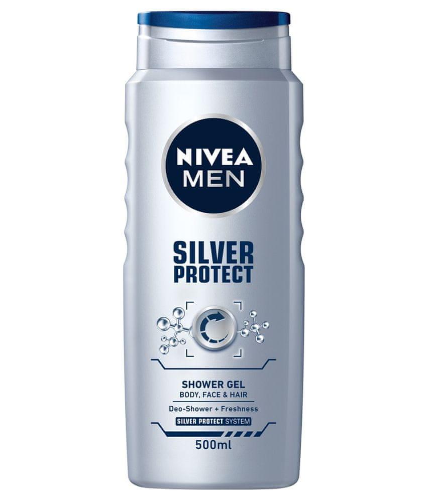 Nivea Sprchový gél Men Silver Protect 500 ml